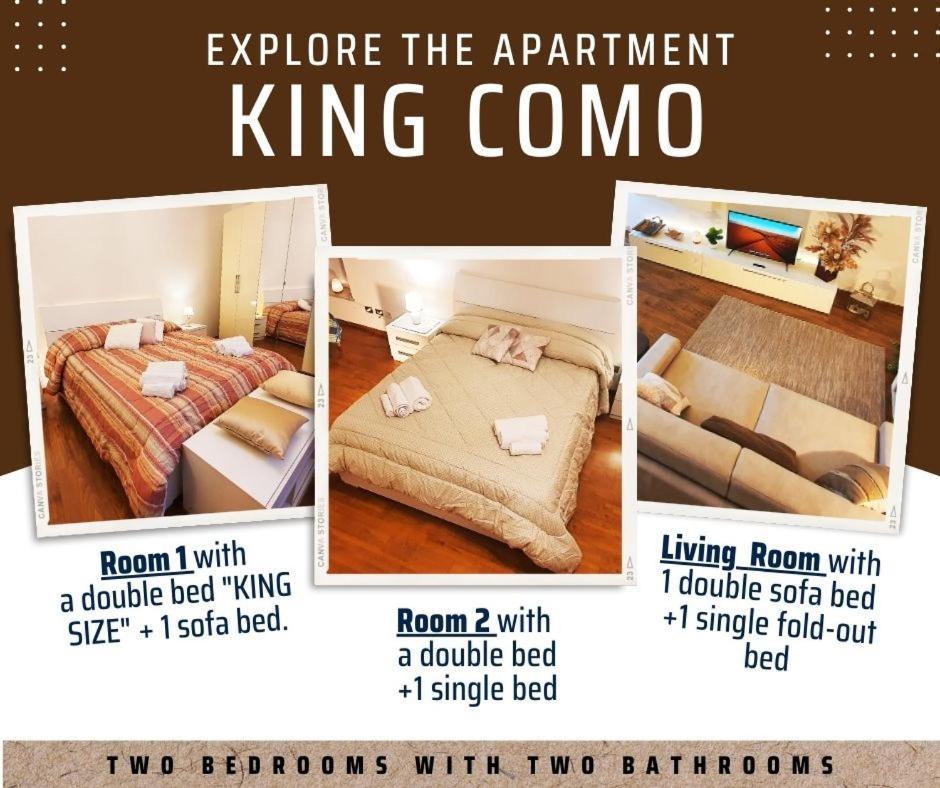 King Como Lake Center 9 Posti Letto- Grande Terrazza - 2 Bagni Privati Exterior foto