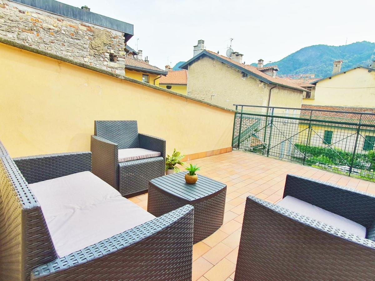 King Como Lake Center 9 Posti Letto- Grande Terrazza - 2 Bagni Privati Exterior foto